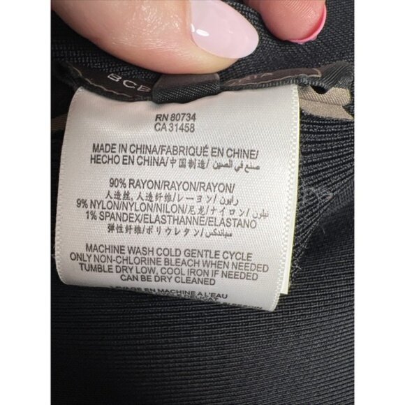 BCBGMaxAzria Bandage Power Pull On Mini Skirt Women's Size Small Black - Picture 3 of 5